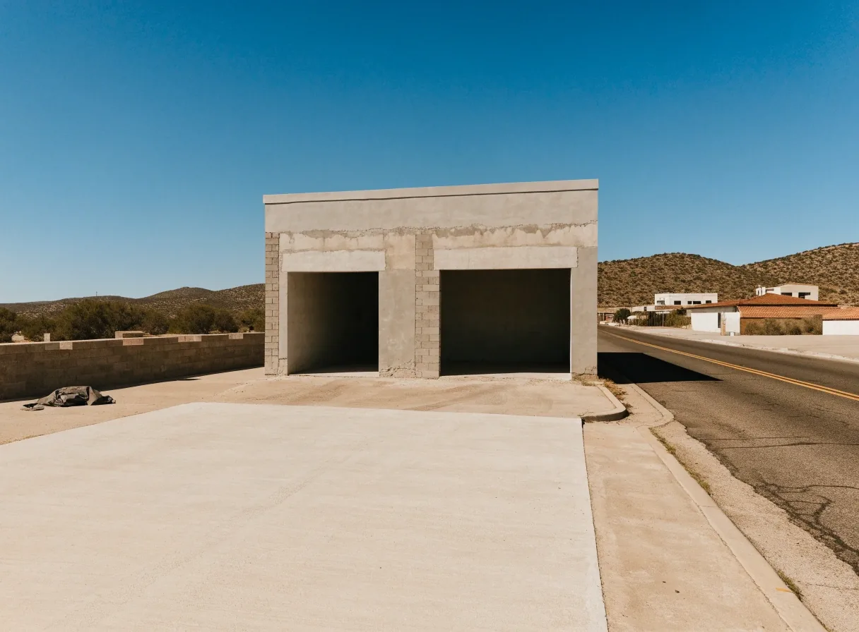 New retail shell with an empty drive-through apron on a Las Vegas commercial corner