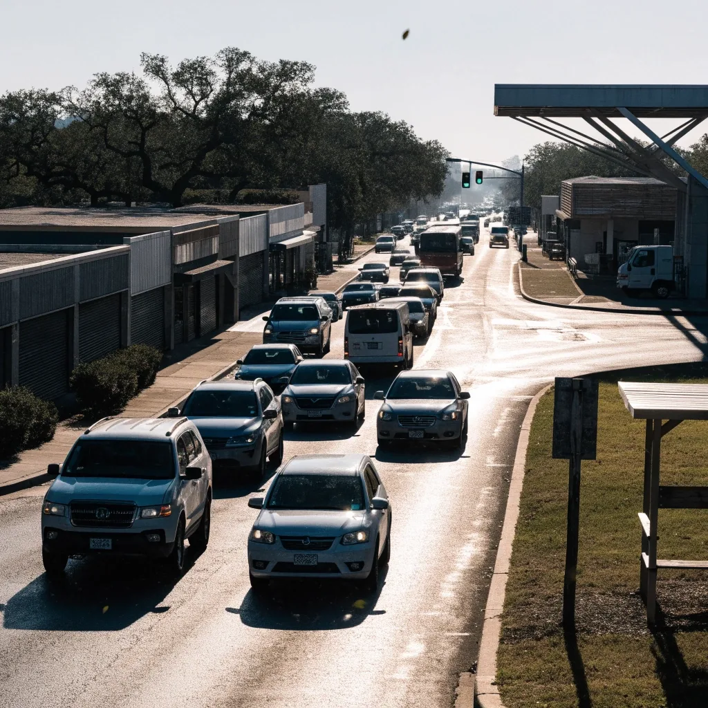 Commuter traffic on the Killeen-Temple corridor near the Harker Heights expressway site